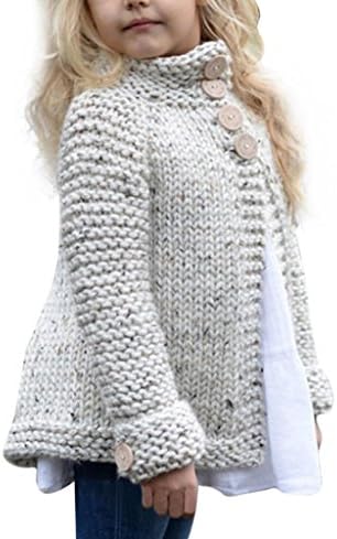 Kingdory Toddler Kids Baby Girls Outfit Clothes Button Knitted Sweater Cardigan Coat Tops
