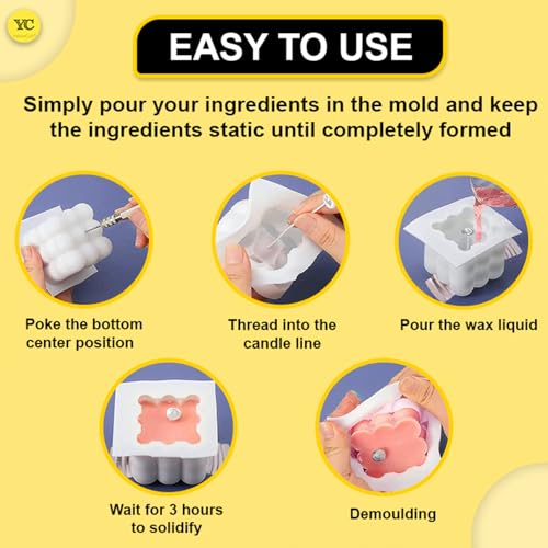 YellowCult Cylindrical Stripe Storage Box & lid Silicone Mold for Epoxy Resin Polymer Clay Jewelry Plate DIY Trinket Candles Soap Cake Holder Storage Holder Mould Art Crafts Supplies Home Decoration 3