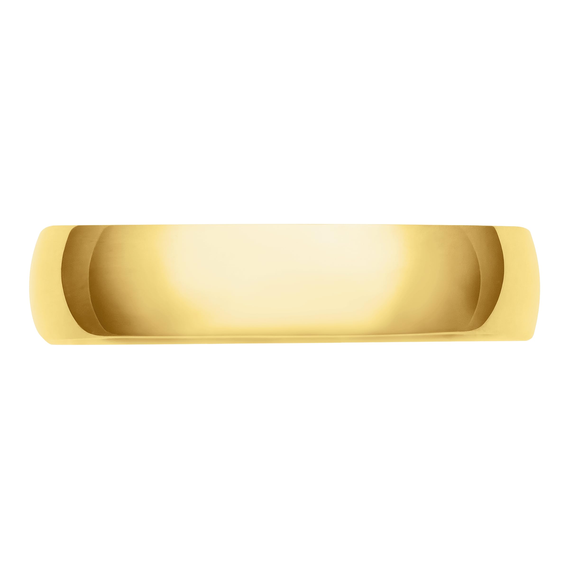 4MM Men's Gold Wedding Band - Lightweight Wedding Ring for Men; 10K or 14K Gold Jewelry in Yellow, White, or Rose Gold; Plain Mens Wedding Band; Classic Gold Rings for Men by Brilliant Expressions
