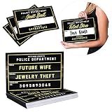 Bachelorette Party Mugshot Signs Supplies - Hilarious Girls Night Out Photo Booth Props Decorations for Bridal Shower, Engagement Parties, Weddings & Bride Tribe - 40 Variations, 20 Reversible Signs