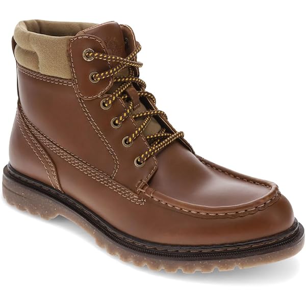 Izod Dark Brown Leather Chukka Boots with Tan Sole Izod Men main image 4