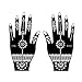 Henna Tattoo Stencil/Temporary Tattoo Temples Set of 14 Sheets,Indian Arabian Tattoo Reusable Stickers Stencils Body Art Designs for Hands Body