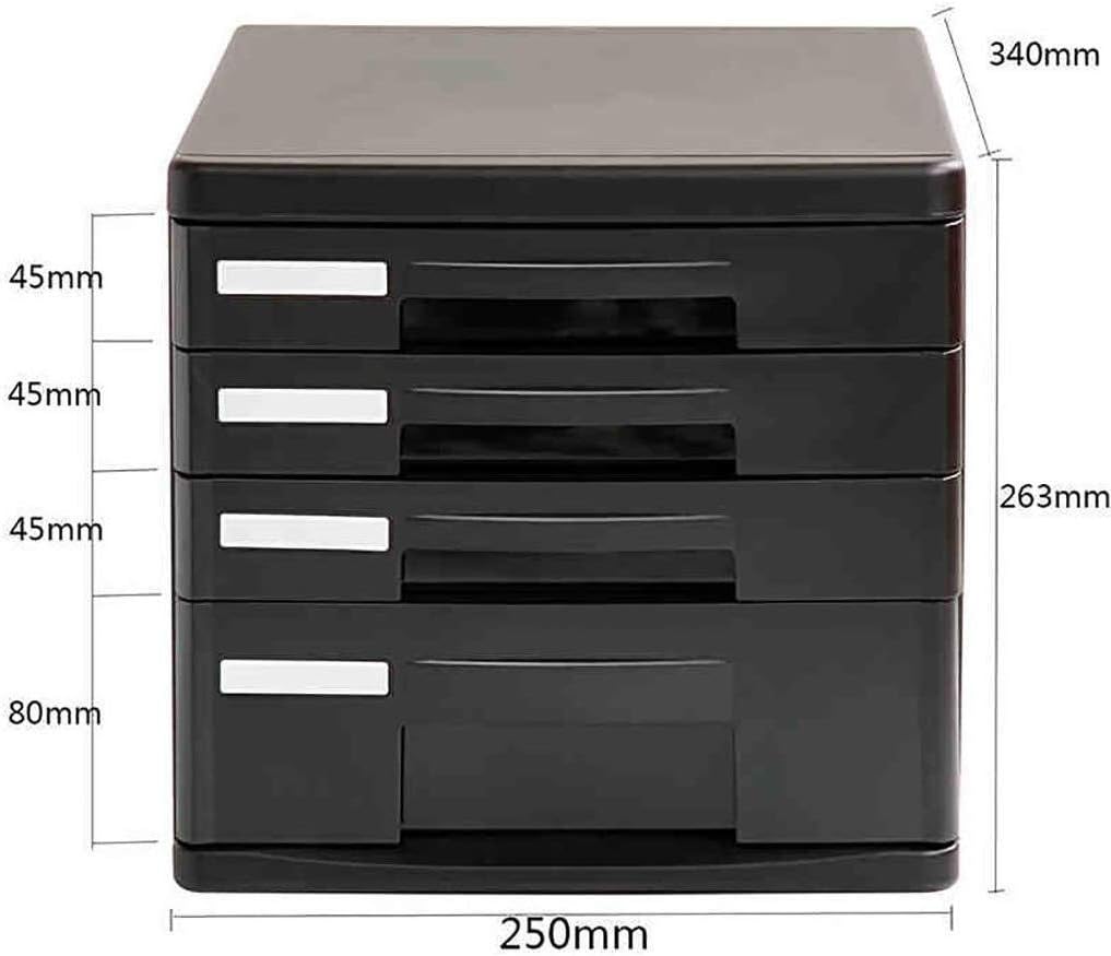 Flat File Cabinets File Cabinets File Cabinet Reasonable Storage Durable Plastics Beautiful Design Upper Drawers Useful Drawer Unit Small Size Desk Neat Plastic File Cabinet Color Black 25x34x26 3cm Office Products
