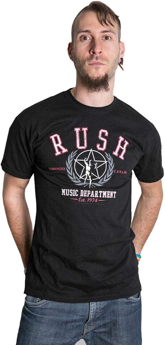 Rush Established 1974 Neil Peart Geddy Lee Official Tee TShirt Mens
