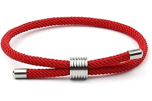 BIYONGDE Nautical Woven Friendship Rope Boho Bracelet Handmade Wrap String Steel Charm Adjustable