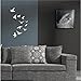 Flying Birds Mirror Wall Stickers Decals Tattoos for Wall Decor Home Decor-Silver