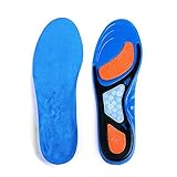 Plantar Fasciitis Insoles, Foot Arch Support Orthotics Shoe Inserts for Comfort & Relief from Flat Feet, High Arches, Back, Fascia, Foot & Heel Pain for Men and Women (Blue, Women‘s 5-10)