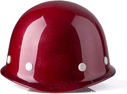 red hard hats construction