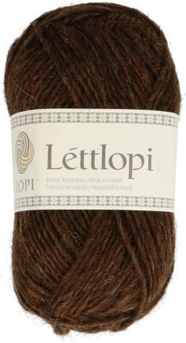 Álafoss 1522-0867 Yarn, Chocolate Heather, 50 g/1.75 oz. 100 m/109 yd