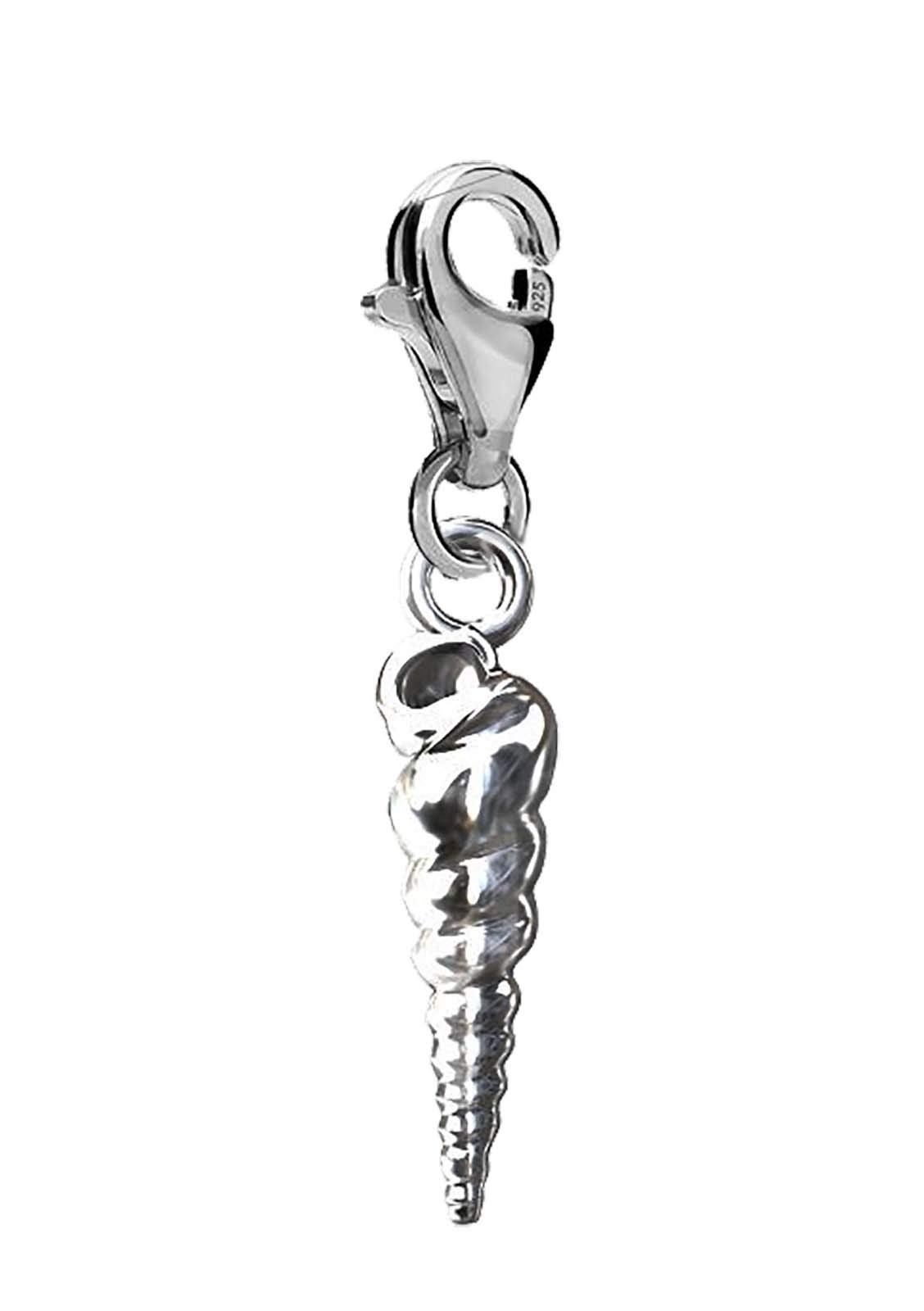 Silver 925 Seashell Clip On Charm For Charms Bracelet A24C