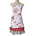 G2PLUS Lovely Classic Style Women's Cooking Baking Apron with Pockets Great Gift For Wife Ladies (Adult Women Aprons)