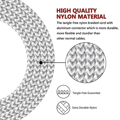 image for Kraiovim MFi Certified iPhone Charger Cable 6 Pack [3/3/3/6/6/10FT] Ex