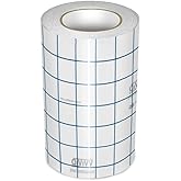 VViViD Vinyl Transfer Tape Roll Clear with Blue Alignment Grid Application Tape for Signs Crafts Decals Medium Tack (6" x 25ft)