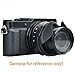 JJC Black LX100 Auto SELF-RETAINING Protective Lens Cap, Compatible with Panasonic Lumix LX100 LX100 II Leica D-LUX Typ 109 D-LUX 7, LX100II Mark II M2, D LUX 7 Lense Cap, 43mm MRC Nano MC UV Filter
