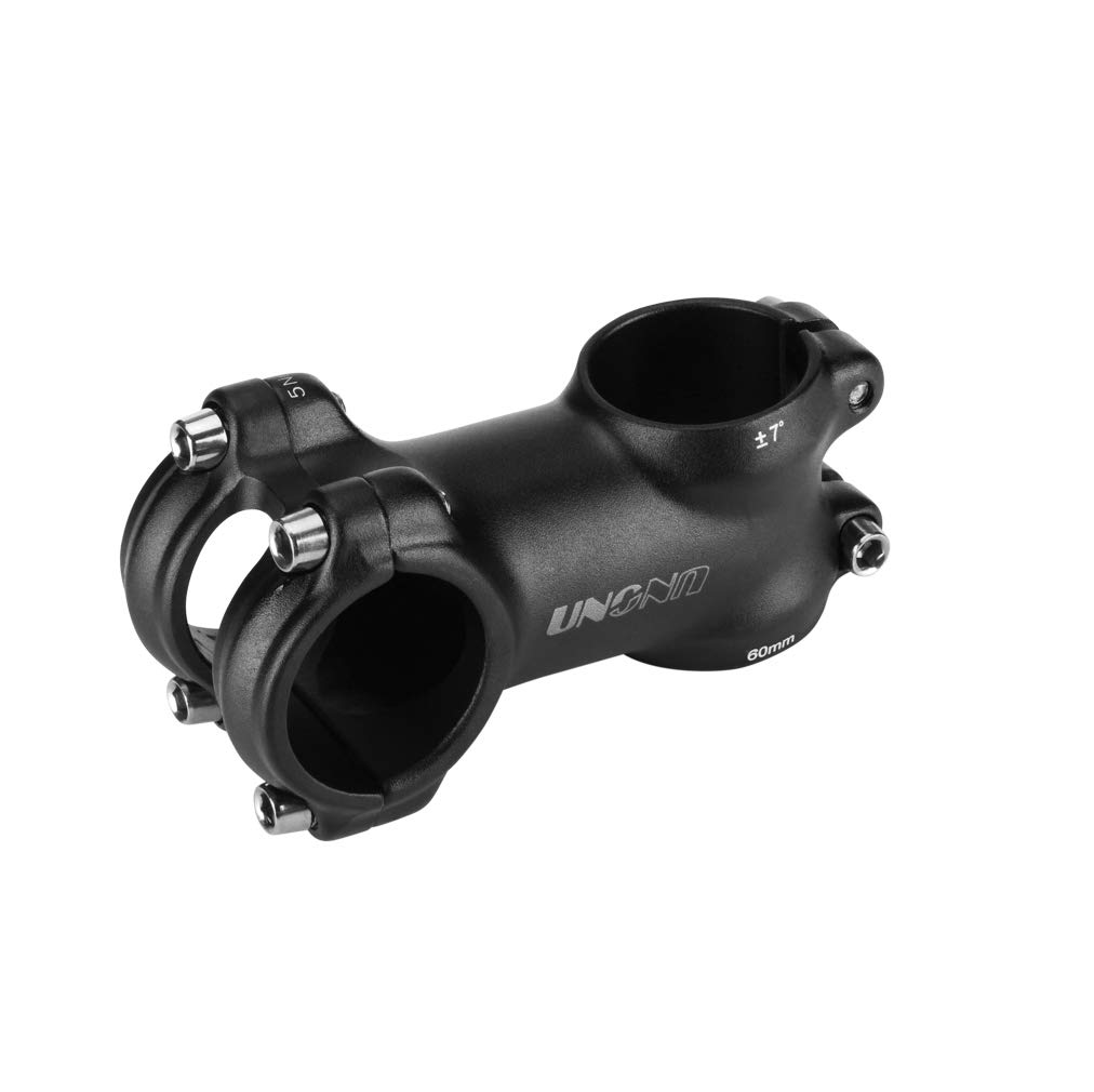 FOMTOR 25.4 Bike Stem 60mm 7 Degree MTB Bike Handlebar Stems Riser for Mountain Bicycle Road Bike BMX MTB Alloy Aluminum(Black)