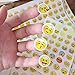 HAPTIME 20 Sheets Popular Emoji Stickers Cute 48 Different Emoticon Faces Total 960 Stickers, Decorative Vinyl Decals for Crafts Scrapbook Party Favors
