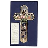 Lord's Last Supper Multicolored Carved 12 Inch Resin Gifting Boxed Wall Cross