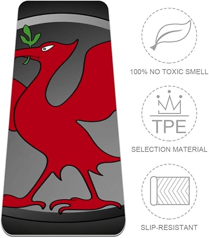Amazon Com Tikismile Liverpool Bird Extra Large Yoga Mat Eco Friendly High Density Anti Tear 72 X 24 Thickness 1 4 Inch Non Slip Fitness Mat For Pilates Meditation Floor Exercises Mat Sports