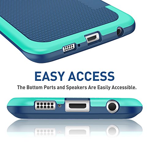 TILL Galaxy S6 Edge Case, (TM) Ultra Slim 3 Color Hybrid Impact Anti-Slip Shockproof Soft TPU Hard PC Bumper Extra Front Raised Lip Case Cover for Samsung Galaxy S6 Edge S VI Edge G925 [Blue] - Thumbnail 5
