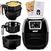 SUPER DEAL ZenChef PRO XXL Hot Air Fryer Family Size 5.8 Qt. 8-in-1 Digital Air fryer + Recipe Books, Upgraded Full Touch Screen, 1800W