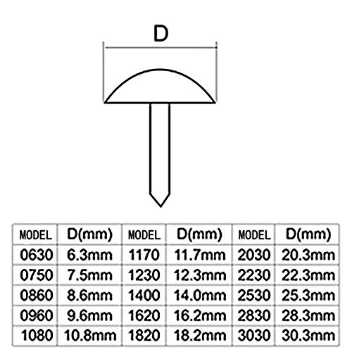 Dongya 1170 Durchmesser 74/163 cm Luftdruckluft-Polster-Dekorativer Nagler für Leder-Sofa-Möbel-Holzbearbeitung (1170… – Bild 6