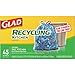 Glad Tall Kitchen Drawstring Recycling Bags - 13 Gallon Blue Trash Bag - 45 Count Each primary