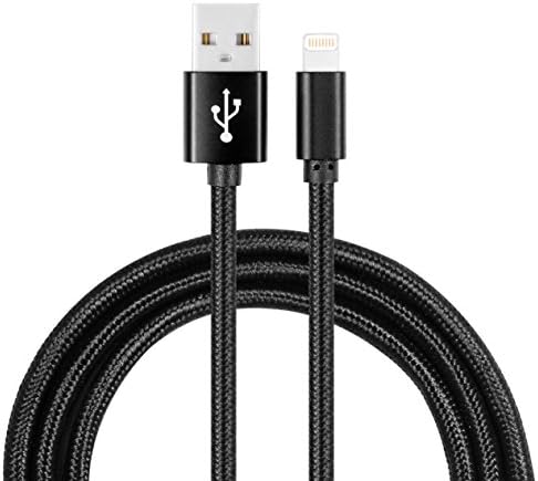 Tough and durable Apple MFI certified lightning cable for iphone, ipod, ipad, pack of 2, Black