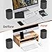 Well Weng Desk Monitor Riser Stand with Storage Organizer 2 Shelves for Computer, iMac, Printer, Laptopthumb 3