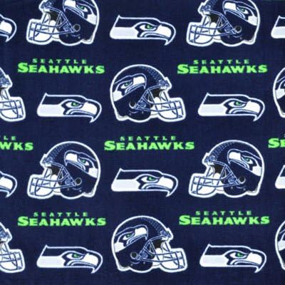 NFL Licensed Seattle Seahawks All Over 60'' Width Fleece Fabric Sold by The Yard