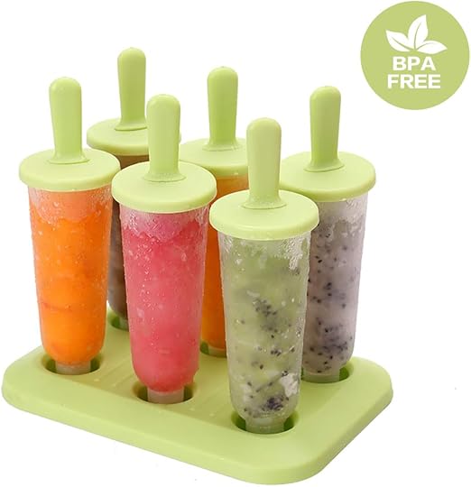 Ice Lolly Moulds 6 Pack Ice Lolly Moulds and Sticks Food Grade, BPA