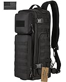 ArcEnCiel Tactical Sling Bag Pack Military Shoulder Backpack EDC Molle Assault Range Bags Day Packs with Patch