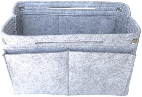 WorldProof Felt Insert Bag Purse Organizer Cosmetic Travel Bag Portable Make Up Bags for Women Men (Small, Gray)