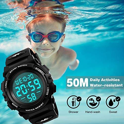 2 Waterproof+Electronic+Stopwatch+Silicone+Wristatches