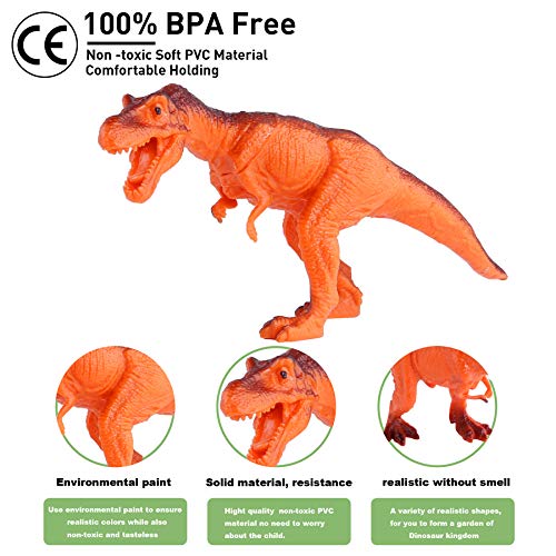 Dinosaur Figurines Toys w/ Large Activity Play Mat, Educational Realistic Dinosaur Toys Playset to Create a Dino World, Perfect Dinosaur Gifts for Boys & Girls 3,4,5,6,7,8 Years Old