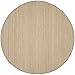 Safavieh Natural Fiber Collection NF115P Herringbone Natural and Grey Seagrass Round Area Rug (6' Diameter)