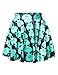 LaSuiveur Womens Alien ET Digital Print Stretchy Flared Pleated Casual Mini Skirt