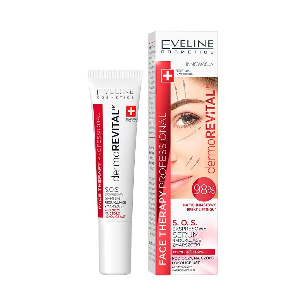 Eveline Cosmetics Ftp Dermorevital Serum Reduces Wrinkles Eye/Lips/Face 15 ml