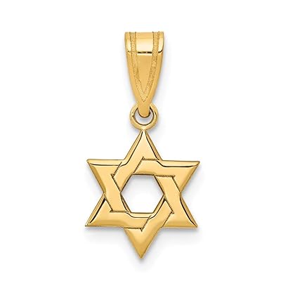 14k Yellow Gold Star Of David Pendant Necklace Jamaica Ubuy