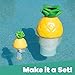 GAME 13027-BB Pineapple Spa and Pool Thermometer Shatter-Resistant Casing Tether Included, Fahrenheit and Celsius, 9-in Height x 3-1/2-in Diameter, Old Version