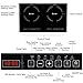 COSTWAY 1800W Double Induction Cooktop, Portable Electric Dual Hot Plate, Countertop Burner w/Digital Display, 8 Temperature and Power Levels, Kids Safety Lock, Black