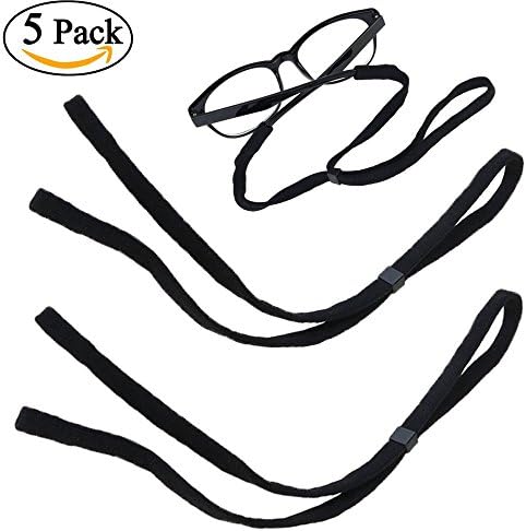 TAIKA Adjustable Eyewear Retainer, Sports Eyeglasses Holder Strap, Safety Glasses Eyeglasses Neck Cord String Lanyard Strap, Set of 5