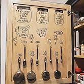 Kitchen Measurement Stickers Measuring Decals Cup Labels Vinyl Wall Cabinet | Measuring Cup Stickers Conversion Chart | Clear