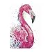 DIY 5D Diamond Painting by Number Kits Partial Diamond Crystal Rhinestone Diamond Embroidery Paintings Pictures Arts Craft for Home Wall Decor Flamingo 11.8x15.8in