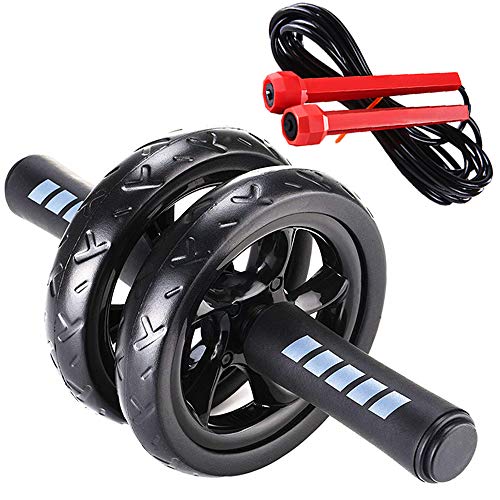 Bisgear-Ab-Roller-Wheel-3-in-1-AB-Roller-Kit-with-Premium-Jump-Rope-Knee-Pad-Perfect-Home-Gym-Exercise-Equipment-Core-Fitness-Workout-Machine-for-Men-Women-Abdominal-Exercise