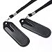 Refaxi 2pcs E-Cig Shisha Pen Holder Electronic Cigarette Carrying Case Bag Cover with Neck Strap Lanyard, Faux Leather Pouch for eGo Cigarette Pen (Black)