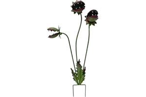 Metal Carnivorous Plant Garden Stake, Outdoor Yard Lawn Decoration, Spiky Venus Flytrap Garden Art, Halloween Garden Ornament
