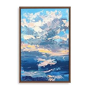 Framed Canvas Wall Art for Living Room, Bedroom Abstract Landscape Oil Painting Feature Canvas Prints for Home Decoration Ready to Hanging - 16x24 inches