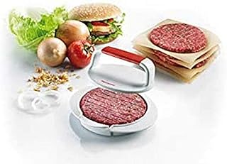Westmark Hamburgermaker mit Patty-Hebevorrichtung, Hamburger-Presse, Innendurchmesser 11,5 cm, Kunststoff, Weiß/Rot, 62332260