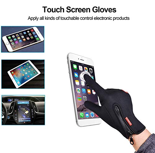 Gants De Cyclisme Unisexes Pour écrans Tactiles, Imperméables, Coupe-vent, Thermiques, En Silicone, Antidérapants, Pour Le Cyclisme, La Conduite, Le Camping, La Randonnée, La Pêche