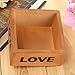 Retro Style Wooden Succulent Plants Square Flower Pot Garden Handmade Planting Flowerpot